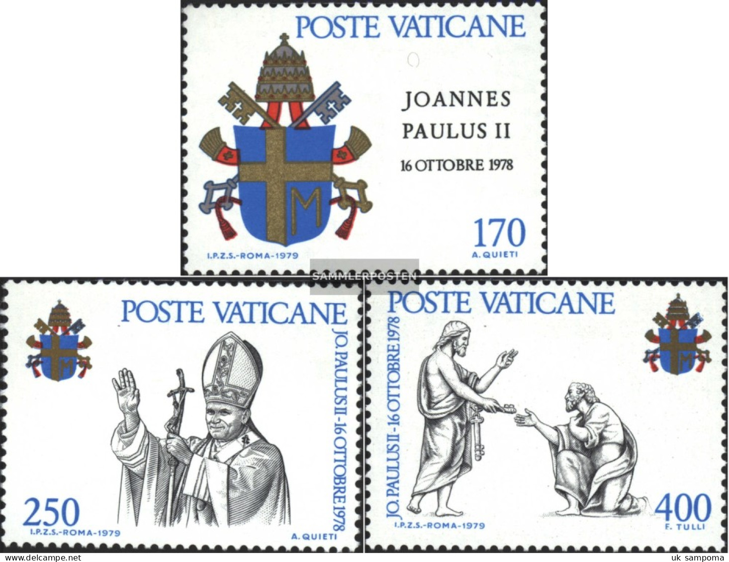 Vatikanstadt 736-738 (complete Issue) Unmounted Mint / Never Hinged 1979 Johannes Paul II. - Unused Stamps