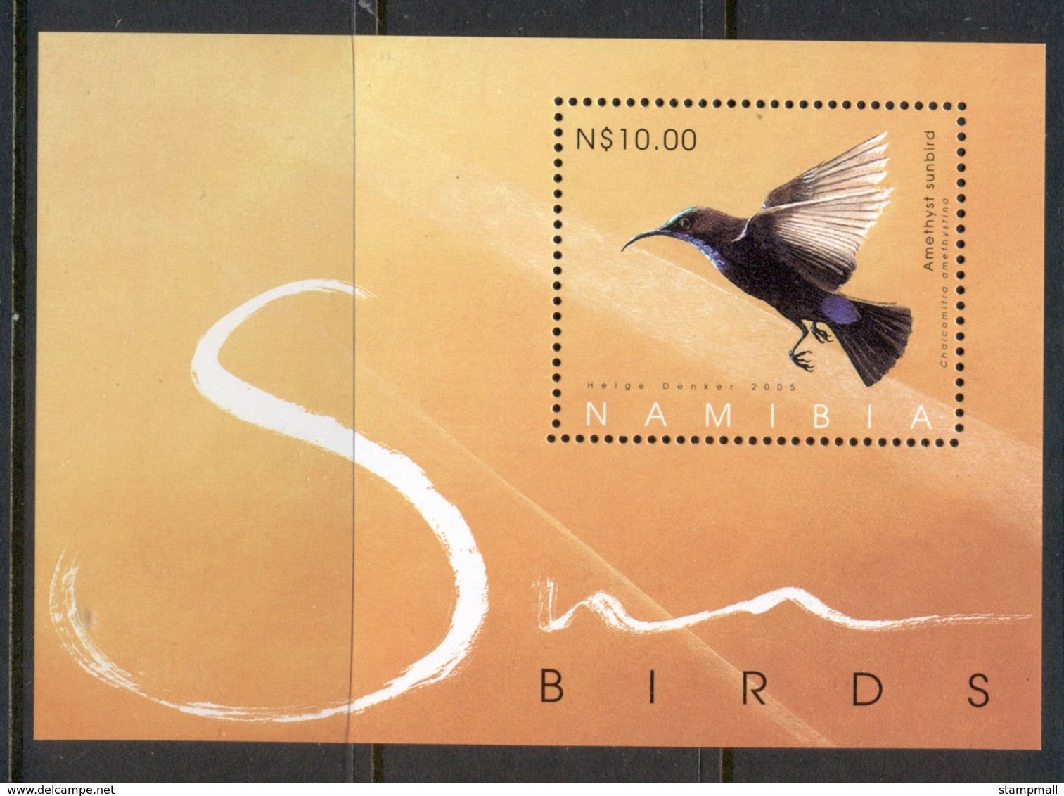 Namibia 2005 Amethyst Sinbird MS MUH - Namibia (1990- ...)