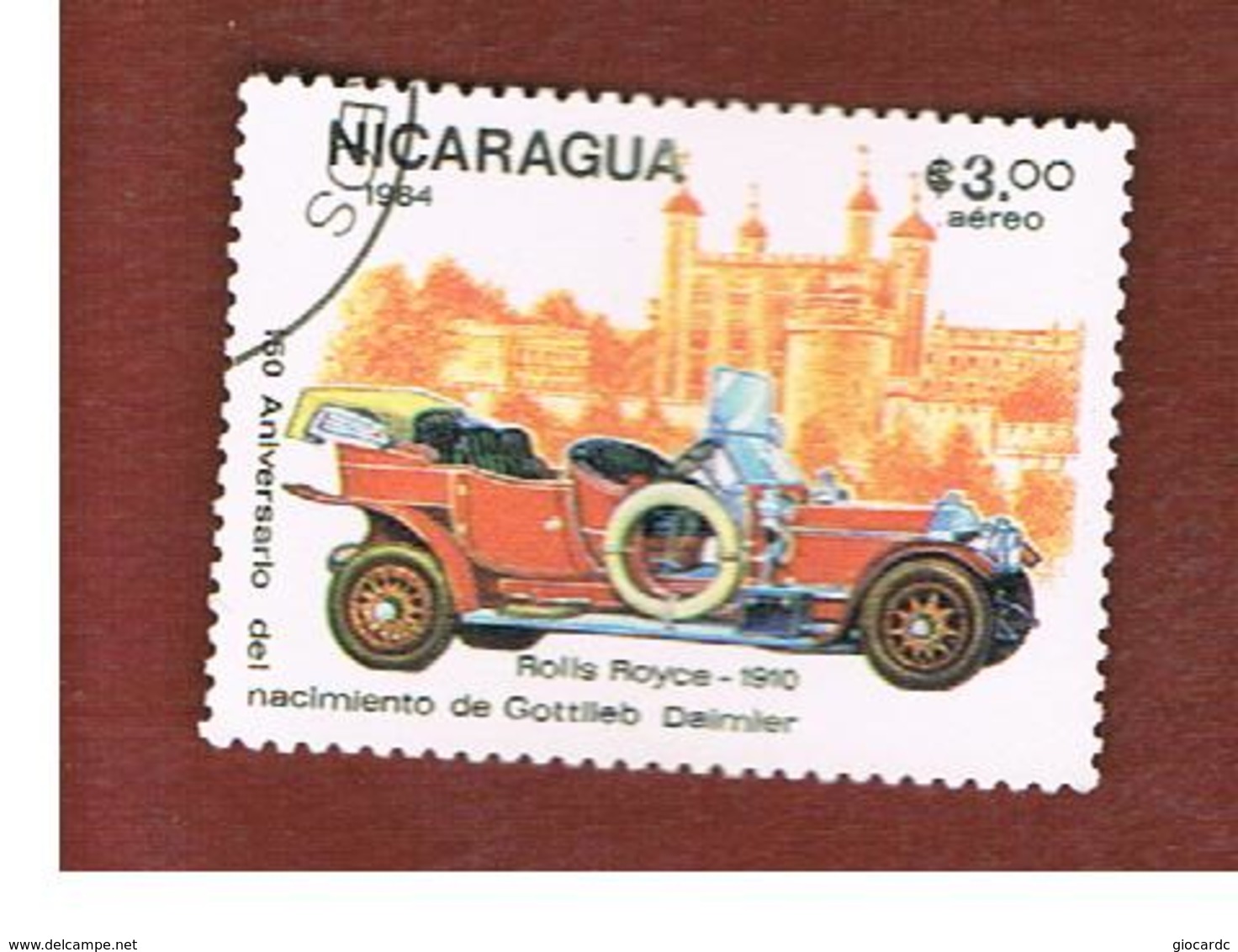 NICARAGUA - SG  2603    -    1984  150^ ANNIV. GOTTLIEB DAIMLER: ROLLS ROYCE 1910  -  USED° - Nicaragua