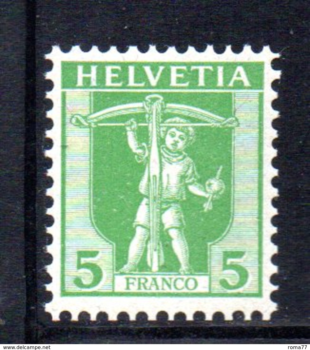 325/1500 - SVIZZERA 1907 , Unificato N. 115  ***  MNH  Tell - Nuovi