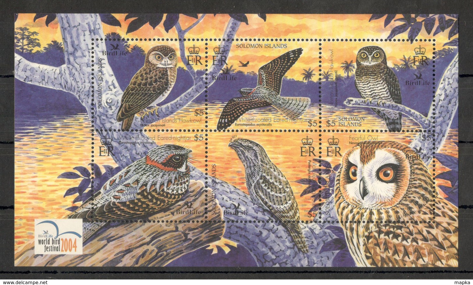 D402 SOLOMON ISLANDS FAUNA BIRDS BIRDLIFE 1KB MNH - Owls