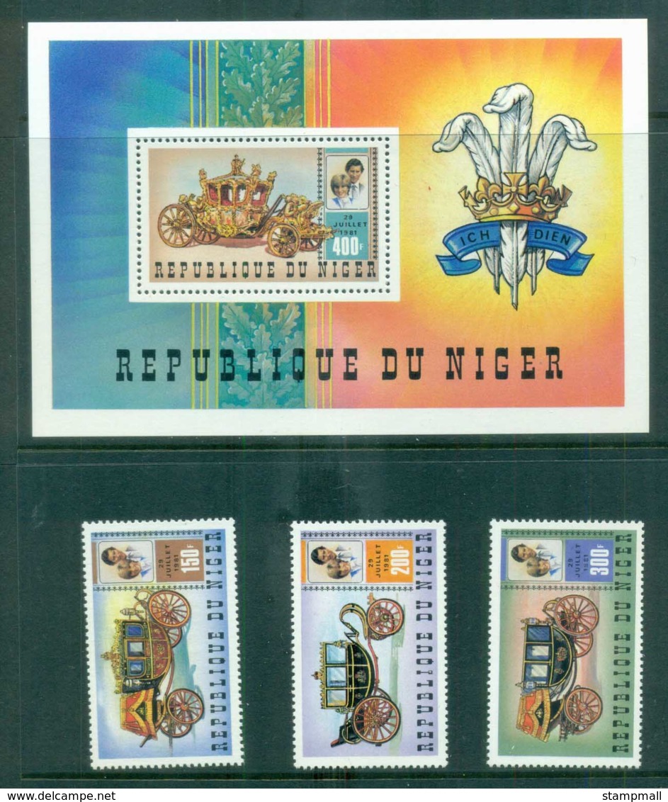 Niger 1981 Charles & Diana Royal Wedding + MS MUH Lot81914 - Niger (1960-...)