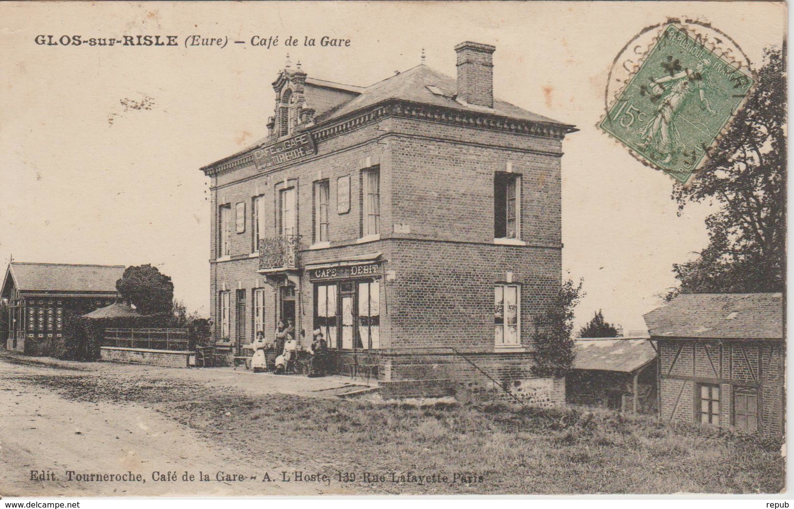 Glos Sur Risle Café De La Gare - Gisors