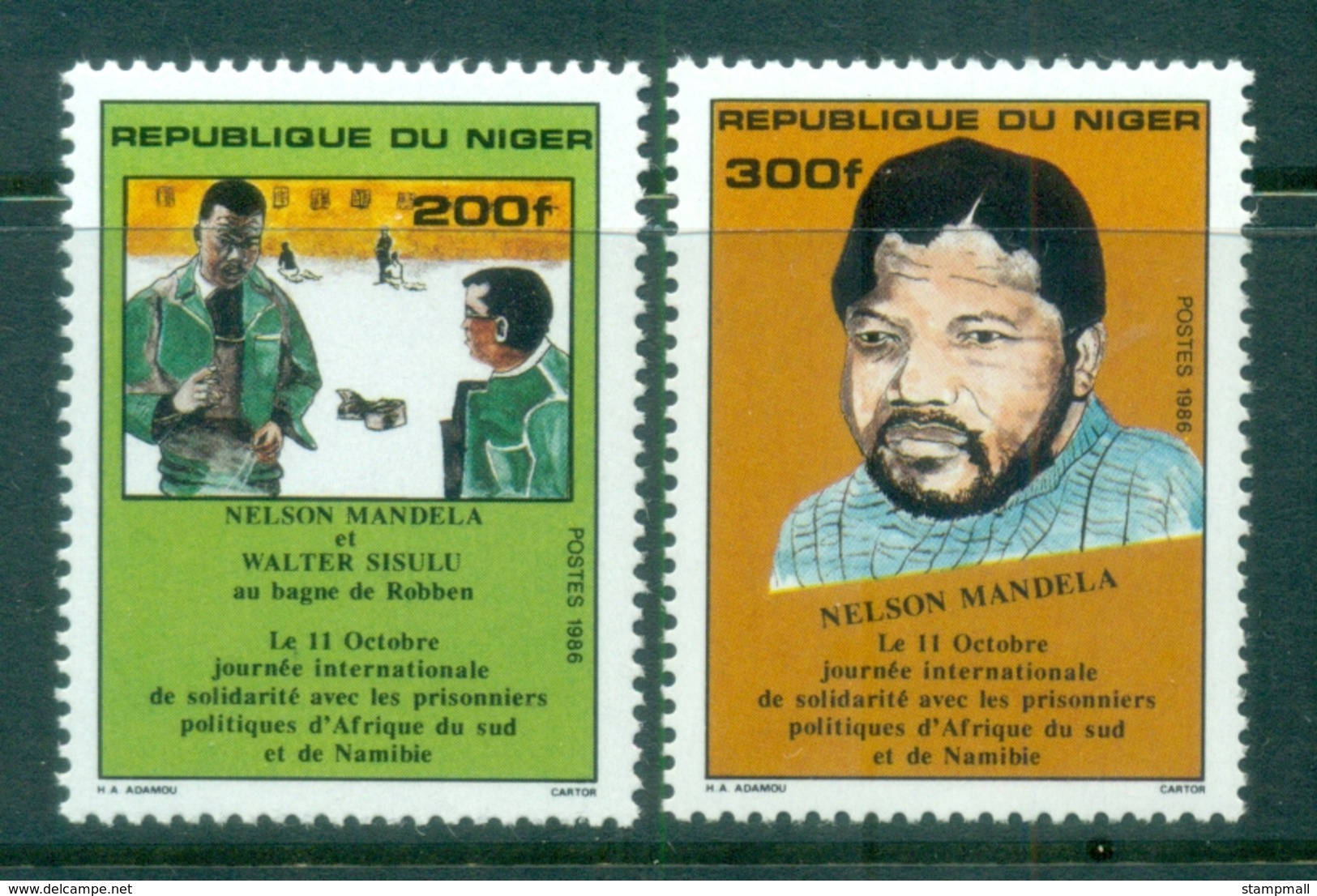 Niger 1986 Solidarity Day, Mandela MUH - Niger (1960-...)