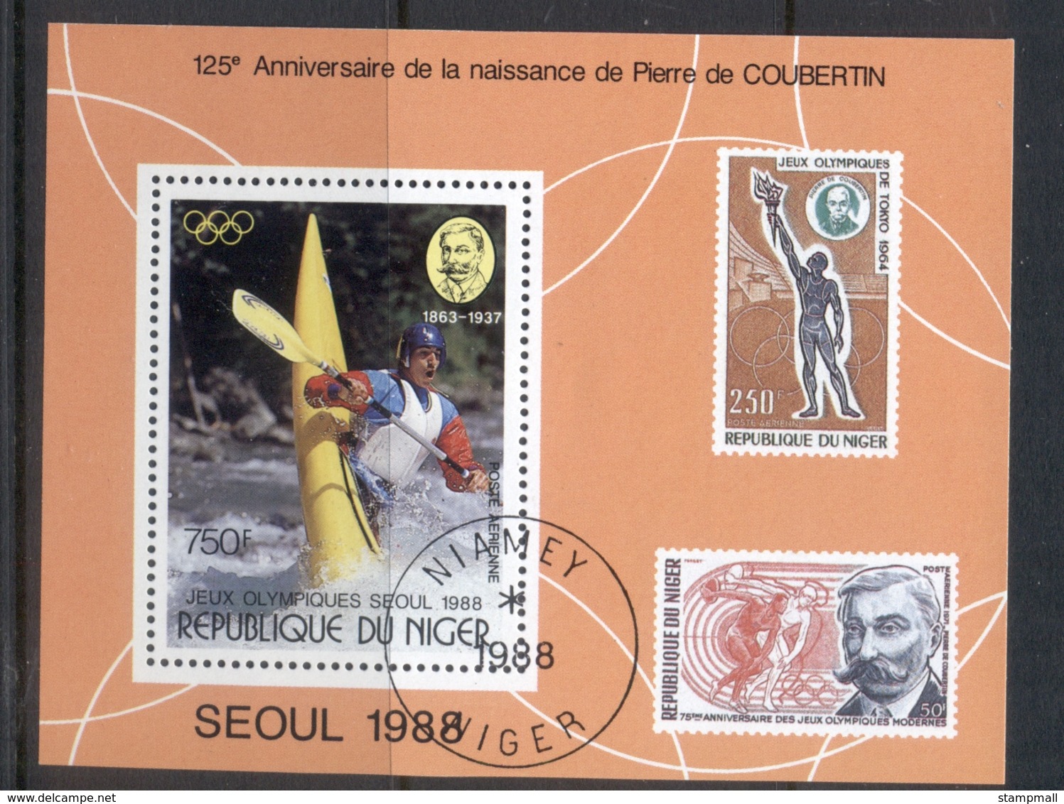 Niger 1988 Summer Olympics Seoul MS CTO - Níger (1960-...)