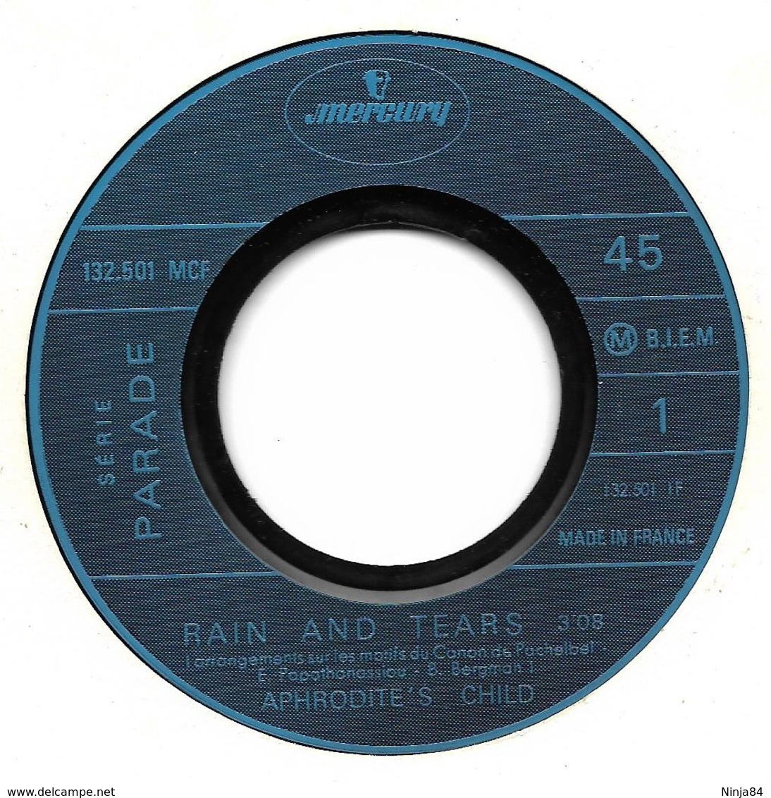 SP 45 RPM (7")  Aphrodite's Child  "  Rain And Tears  " - Other - English Music