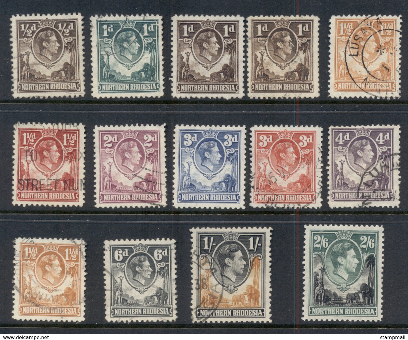 Nigeria 1938-52 KGVI Pictorial Asst MLH/FU - Nigeria (1961-...)