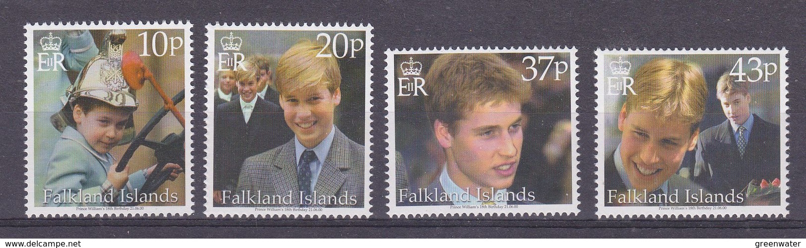 Falkland Islands 2000 Prince William 4v ** Mnh (40629) - Falklandeilanden