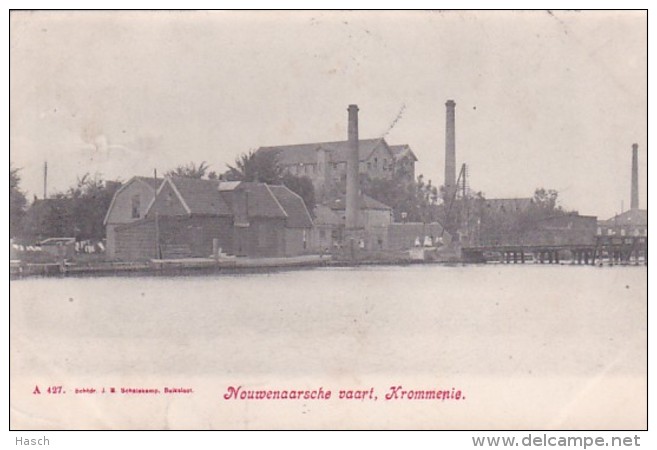 3575222Krommenie, Nouwenaarsche Vaart (poststempel 1906) (linksonder Diverse Vouwtjes) - Krommenie