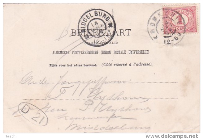 3575222Krommenie, Nouwenaarsche Vaart (poststempel 1906) (linksonder Diverse Vouwtjes) - Krommenie