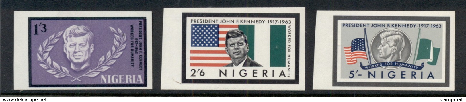 Nigeria 1964 JFK Kennedy IMPERF MLH - Nigeria (1961-...)