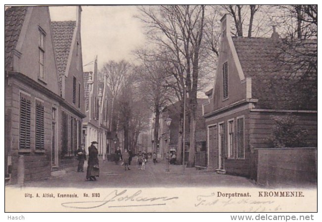 3575373Krommenie, Dorpstraat (poststempel 1906)(minuscule Vouwen In De Hoeken) - Krommenie