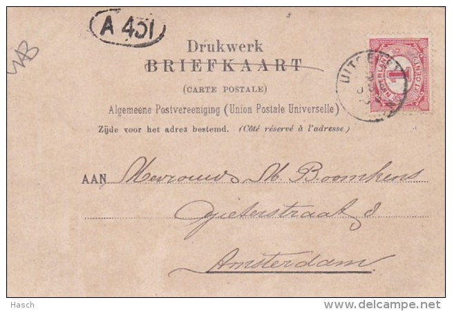 3575373Krommenie, Dorpstraat (poststempel 1906)(minuscule Vouwen In De Hoeken) - Krommenie