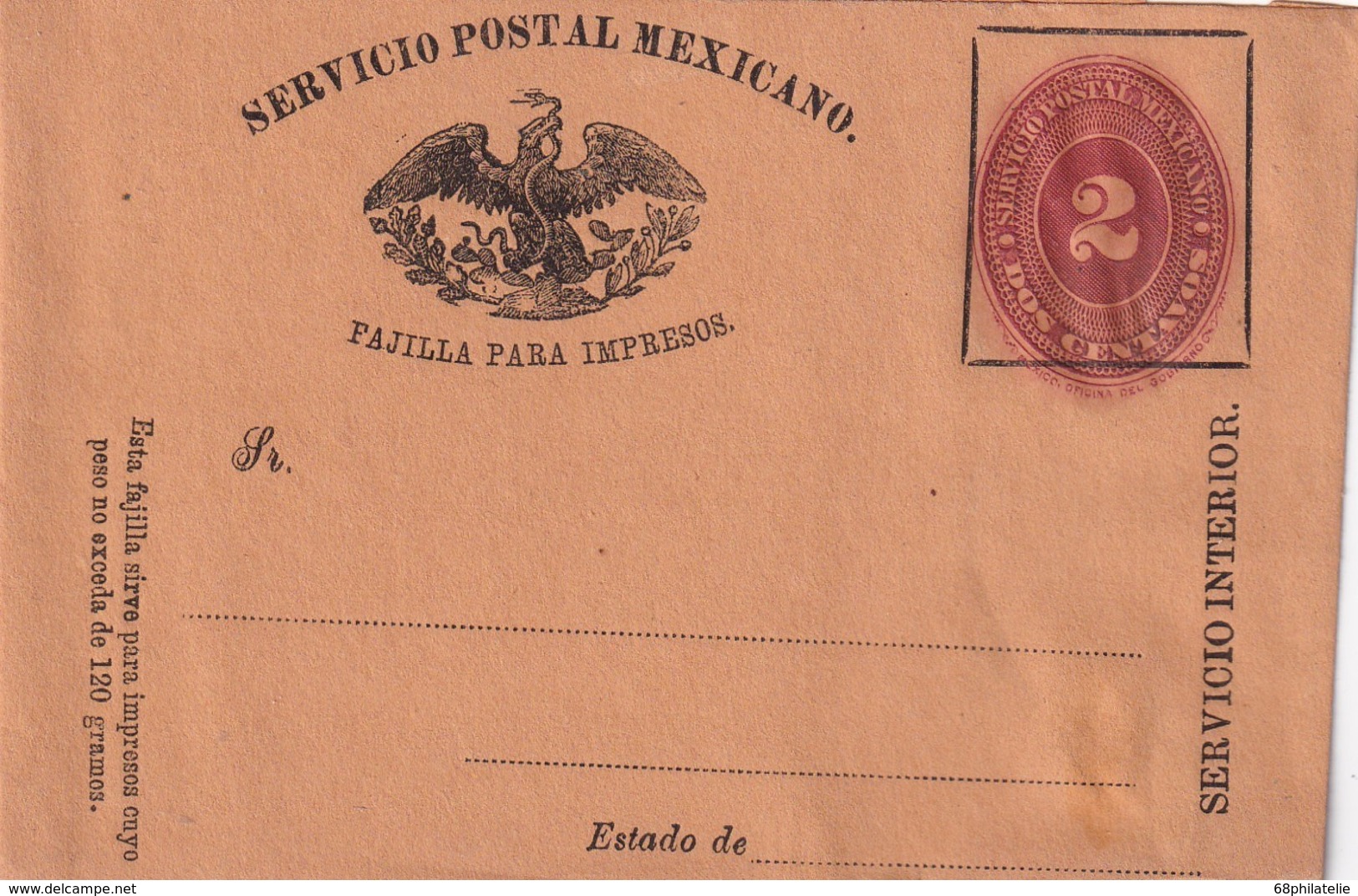 MEXIQUE ENTIER POSTAL BANDE-JOURNAL - Mexico