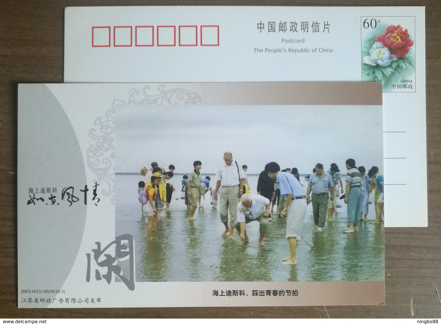 Beach Tourism,sightseeing,China 2003 Rudong Landscape Advertising Pre-stamped Card - Other & Unclassified
