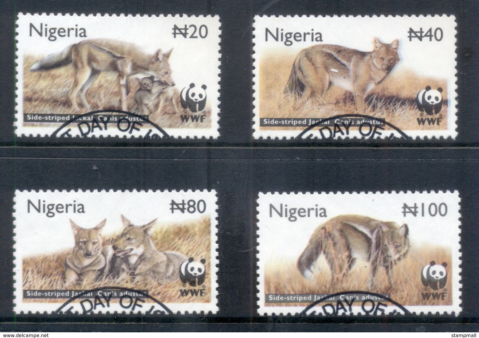 Nigeria 2003 WWF Side-Striped Jackal FU - Nigeria (1961-...)