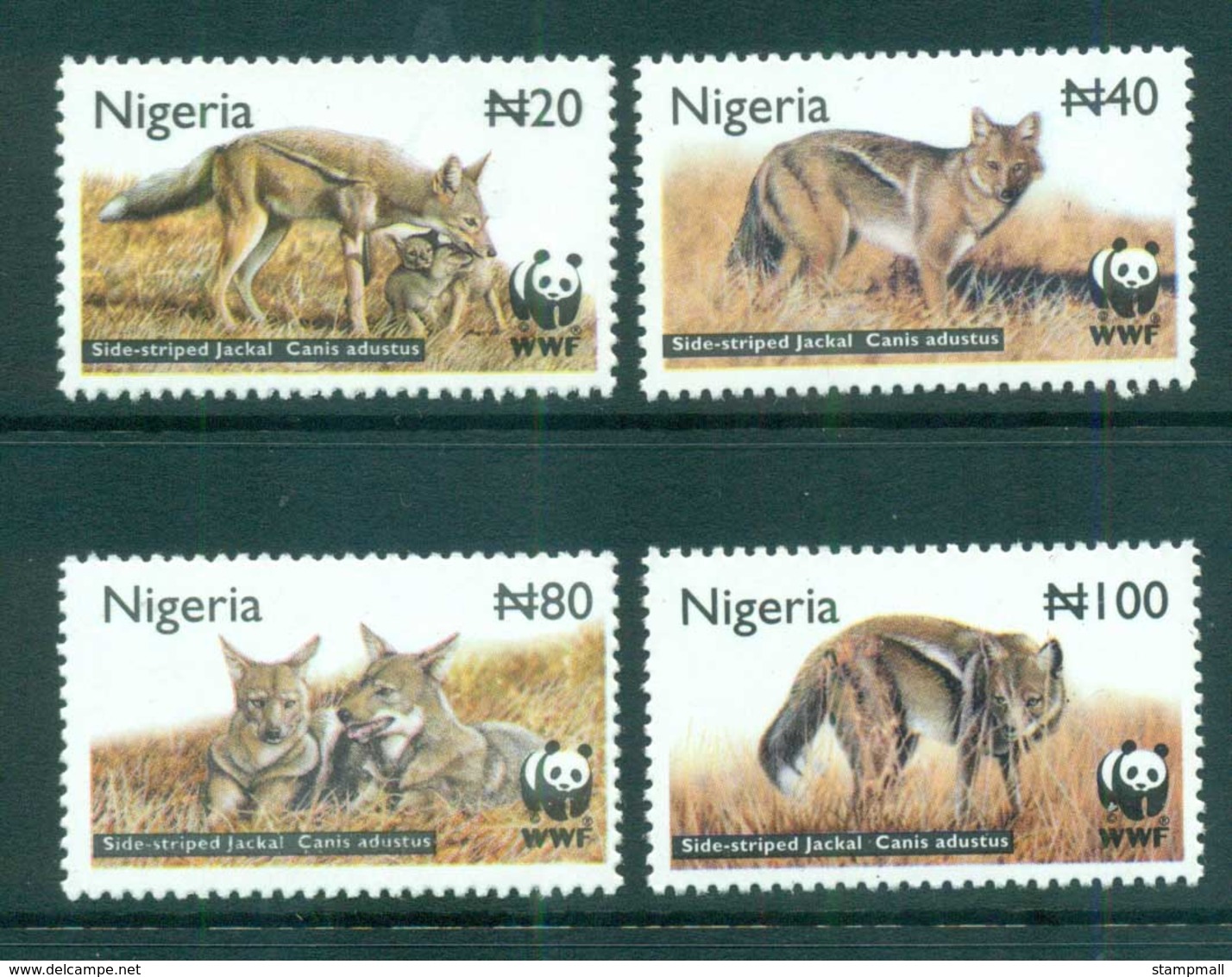 Nigeria 2003 WWF Side-striped Jackal MUH Lot73232 - Nigeria (1961-...)