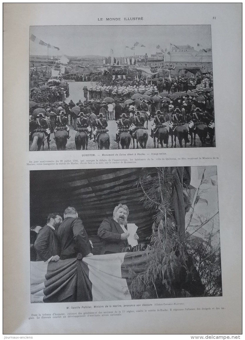 1902 L'ACCIDENT DE PUTEAUX - VENISE EFFONDREMENT DU CAMPANILE - QUIBERON - CRETEIL - RAS MAKONEN - TOURCOING - CHINE