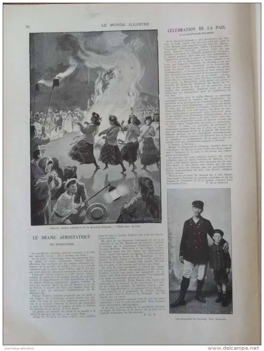 1902 L'ACCIDENT DE PUTEAUX - VENISE EFFONDREMENT DU CAMPANILE - QUIBERON - CRETEIL - RAS MAKONEN - TOURCOING - CHINE