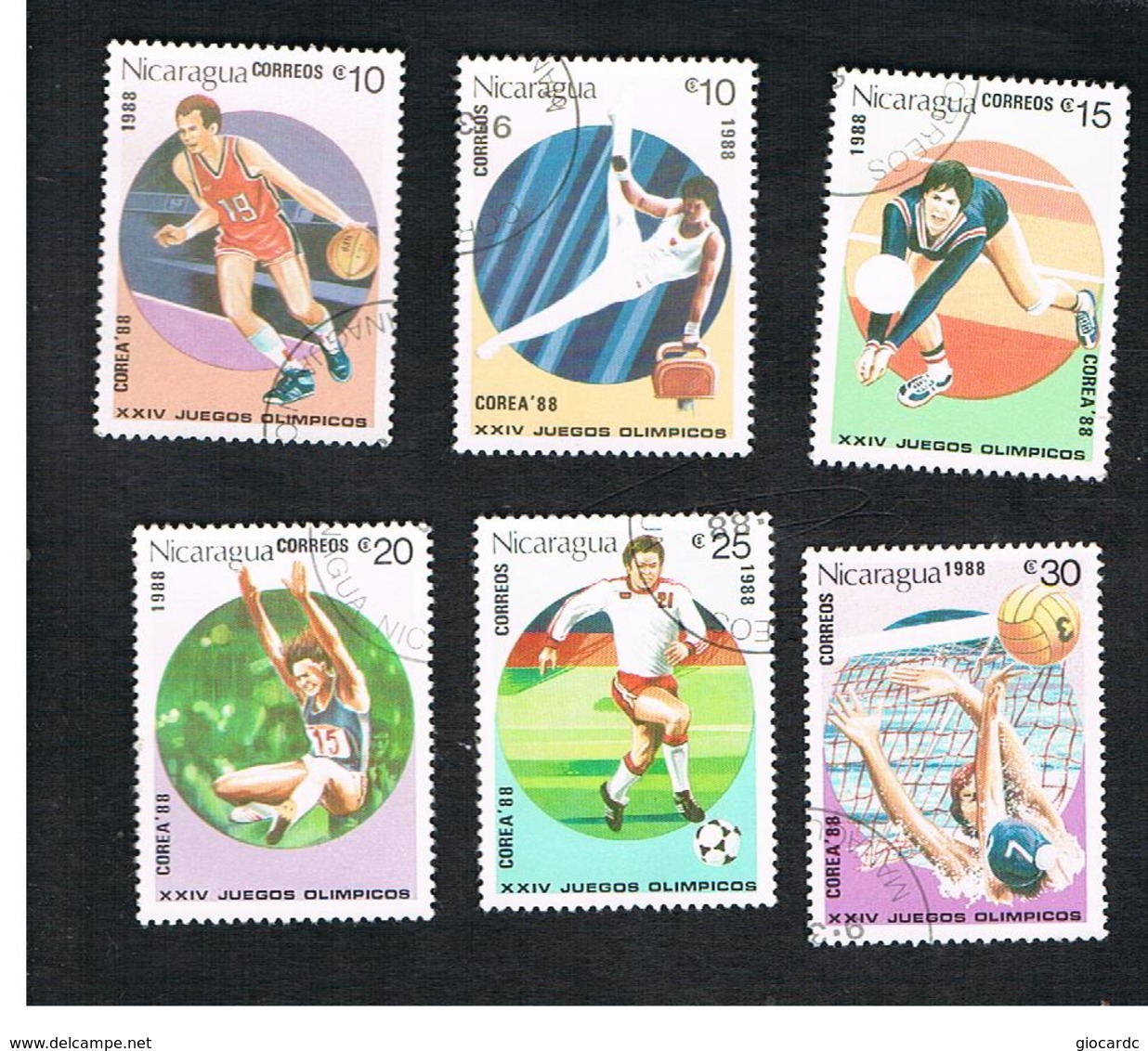 NICARAGUA - SG  2947.2952    -    1988  OLYMPIC GAMES            -  USED° - Nicaragua