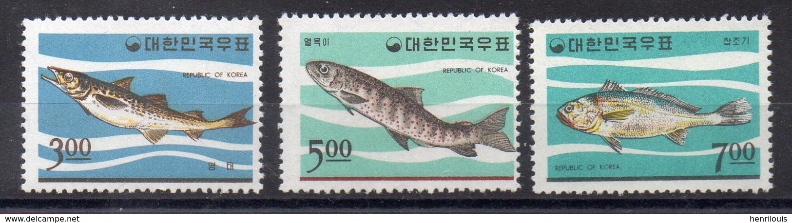 COREE DU SUD  Timbres Neufs ** De 1966  ( Ref 5649 ) Animaux -  Poissons - Corea Del Sur