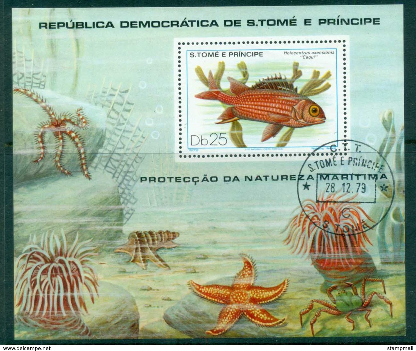 Sao Tome Et Principe 1979 Marine Life, Fish MS CTO - Sao Tome And Principe