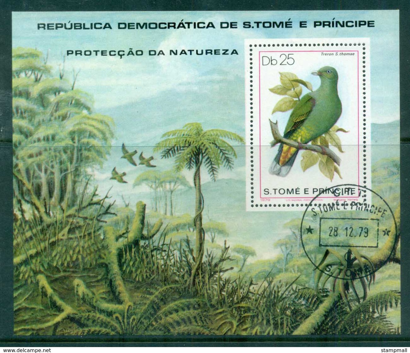 Sao Tome Et Principe 1979 Nature Protection, Birds MS CTO - Sao Tome And Principe