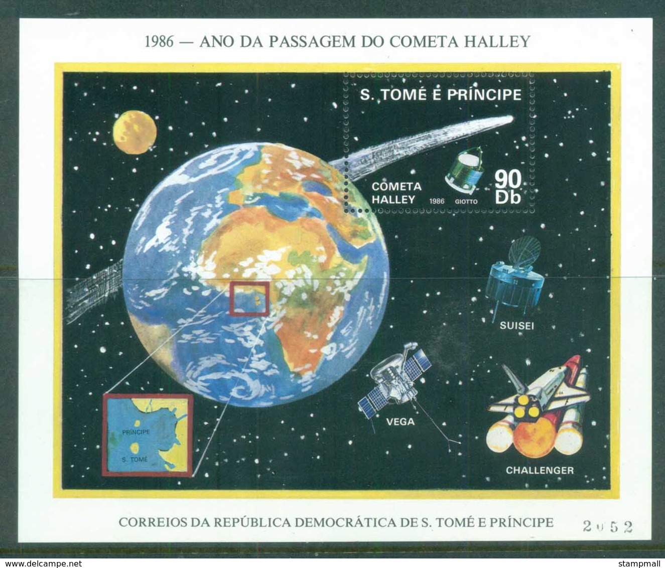 Sao Tome Et Principe 1986 Halley's Comet MS MUH - Sao Tome And Principe