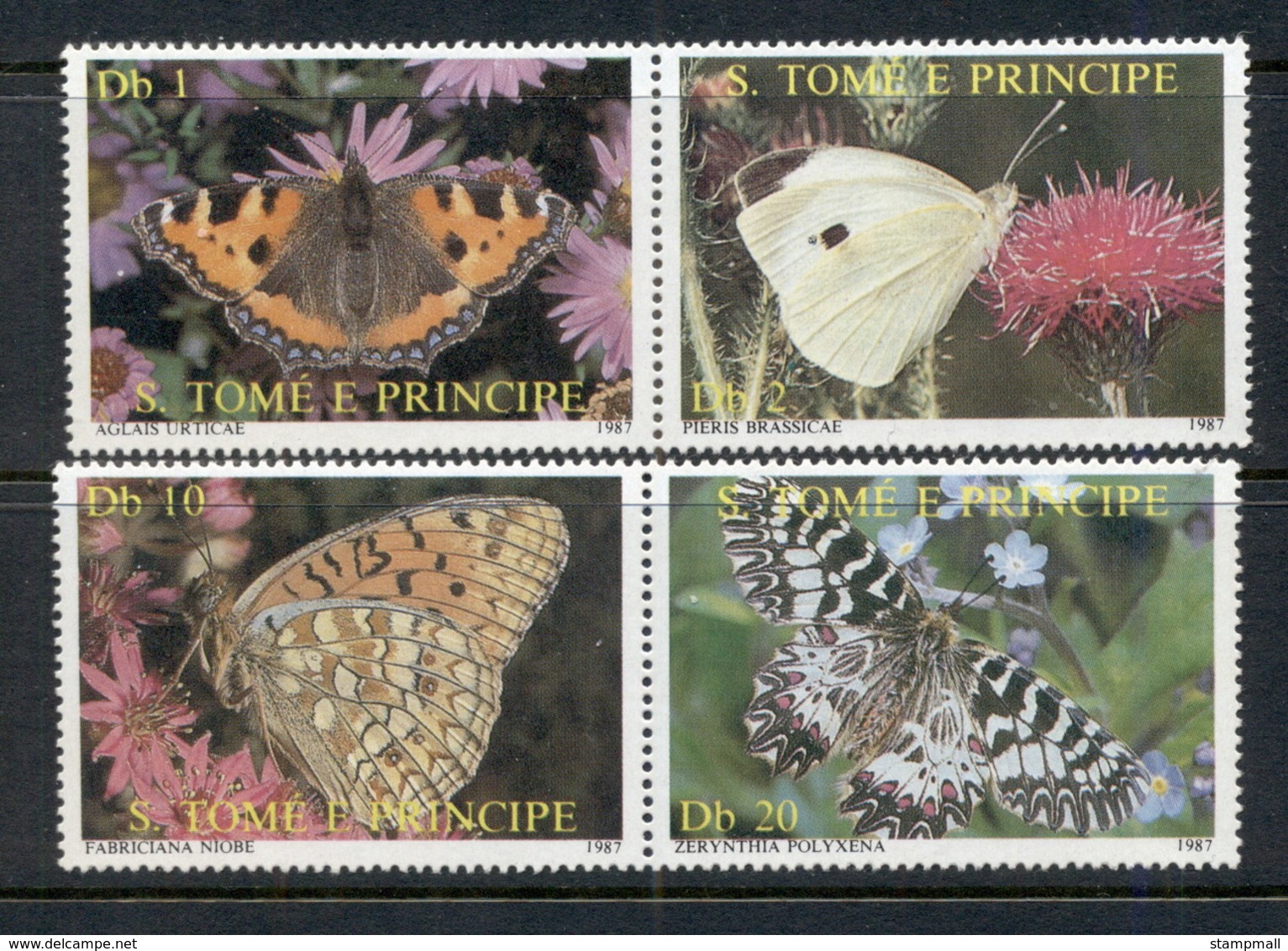 Sao Tome Et Principe 1987 Insects Butterflies MUH - Sao Tome And Principe