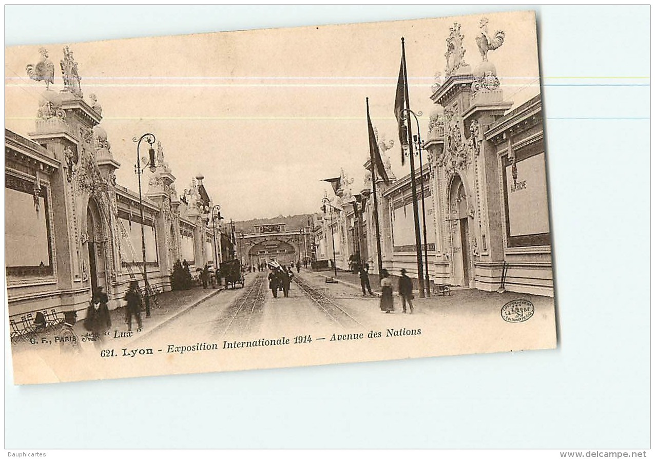 LYON -  Lot de 20 CPA sur exposition Internationale de 1914 - Vues diverses - 20 scans