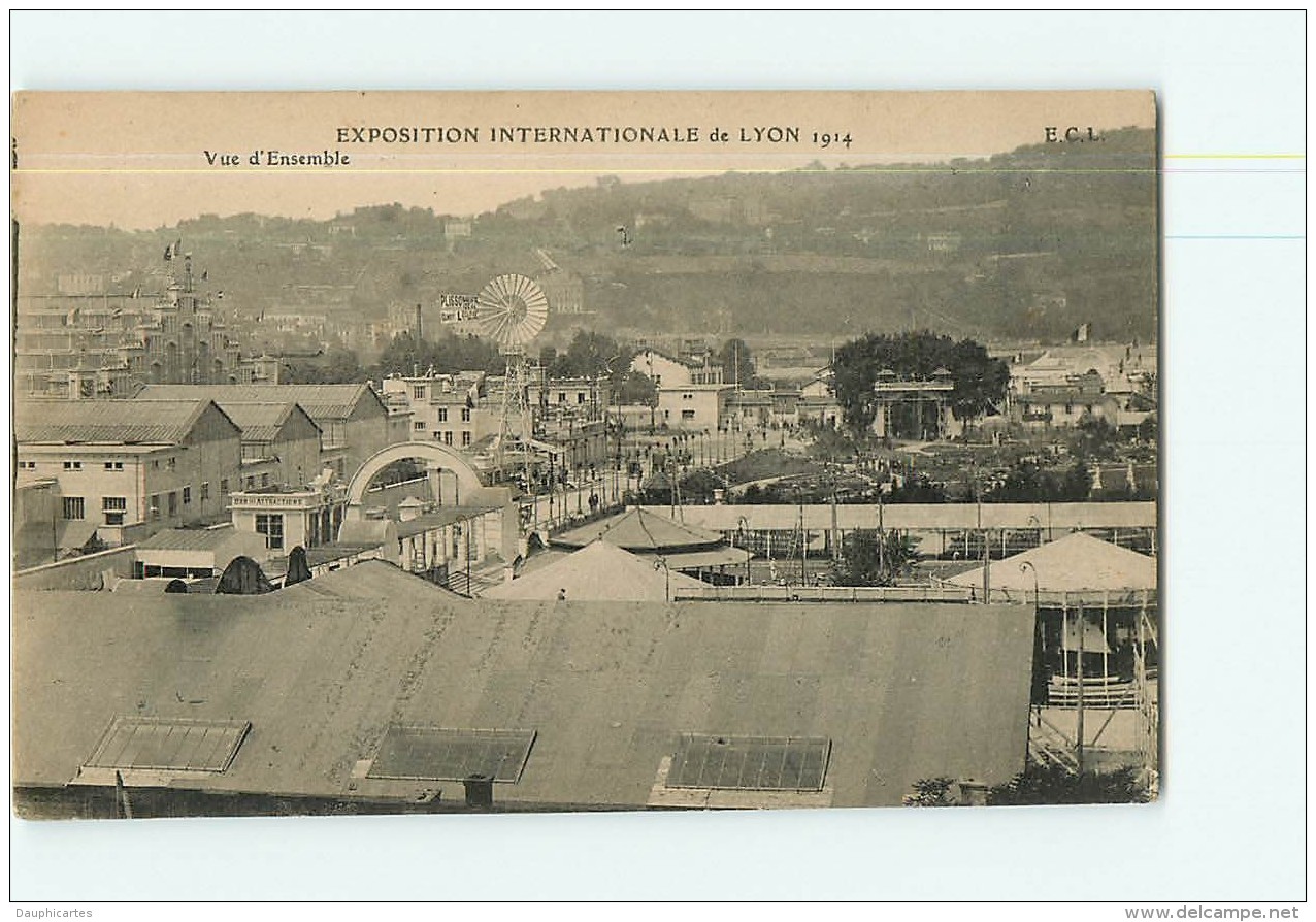 LYON -  Lot de 20 CPA sur exposition Internationale de 1914 - Vues diverses - 20 scans