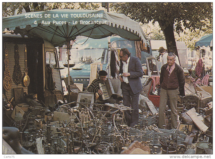 Marchés - Marché Brocante - Métiers - Brocanteur Ferrailleur - Accordéon - Marktplaatsen