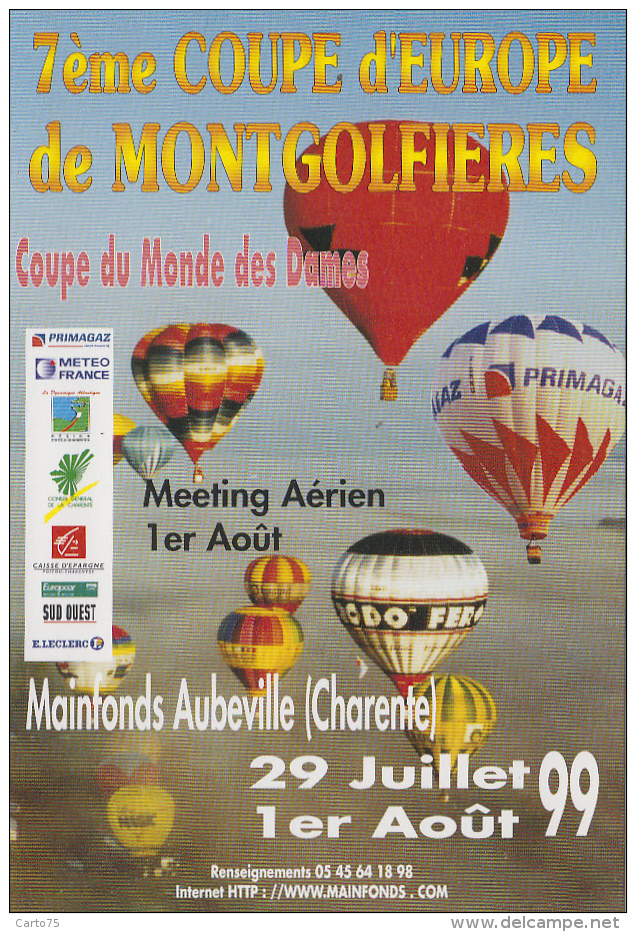 Transports - Montgolfière - Concours Meeting Aérien - Invitation - 7ème Coupe - Luchtballon