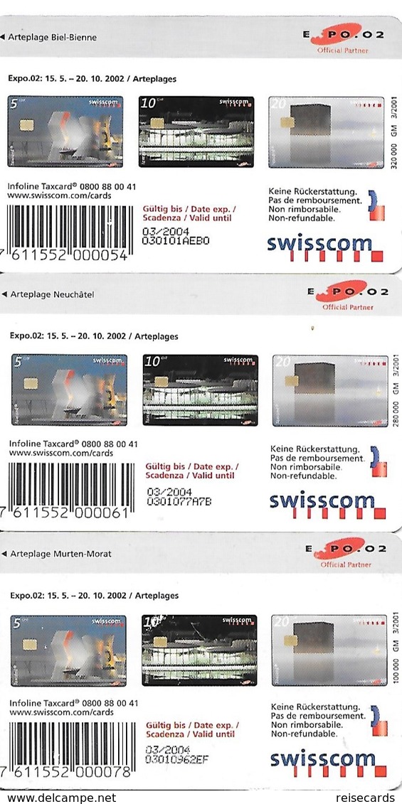 Swisscom: CP94-96 Expo 02 - Arteplages - Schweiz