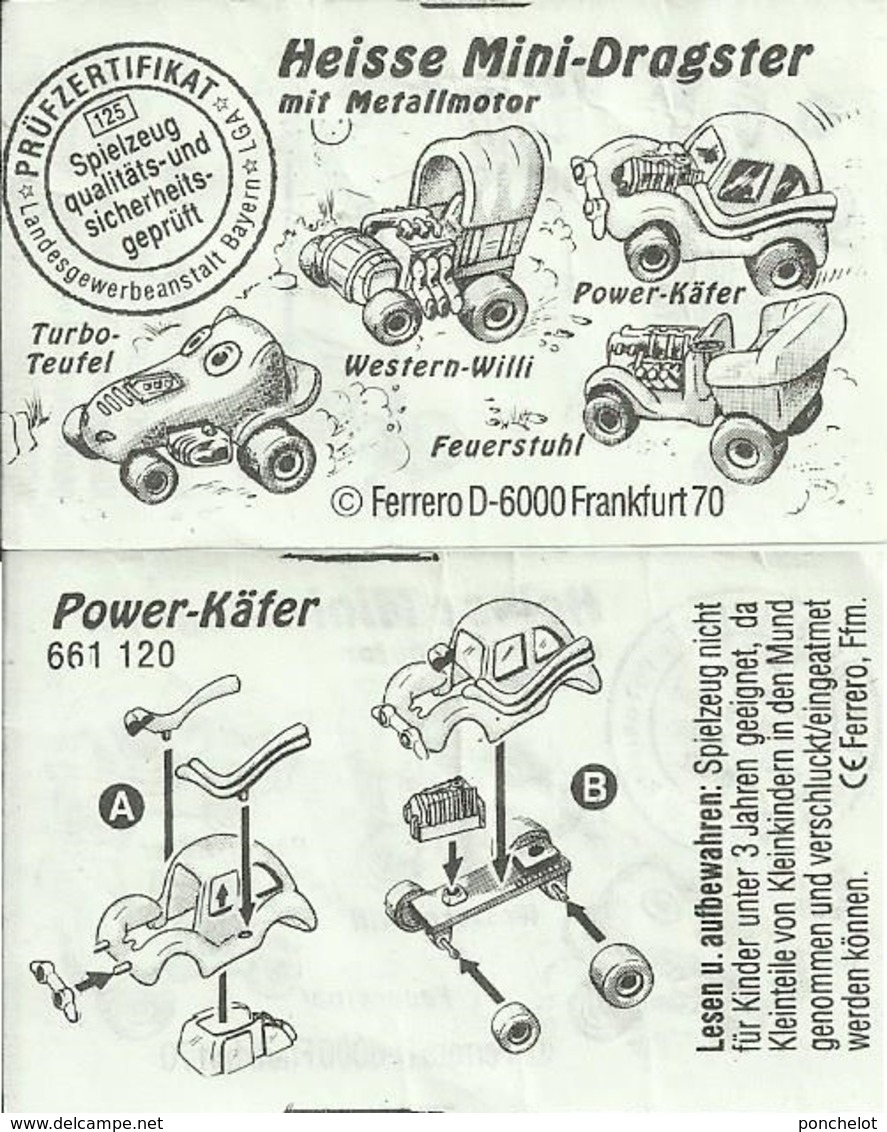 KINDER ALLEMAND HEISSE MINI DRAGSTER MIT METALLMOTOR D 1992 Power Käfer BPZ 661120 - Notices