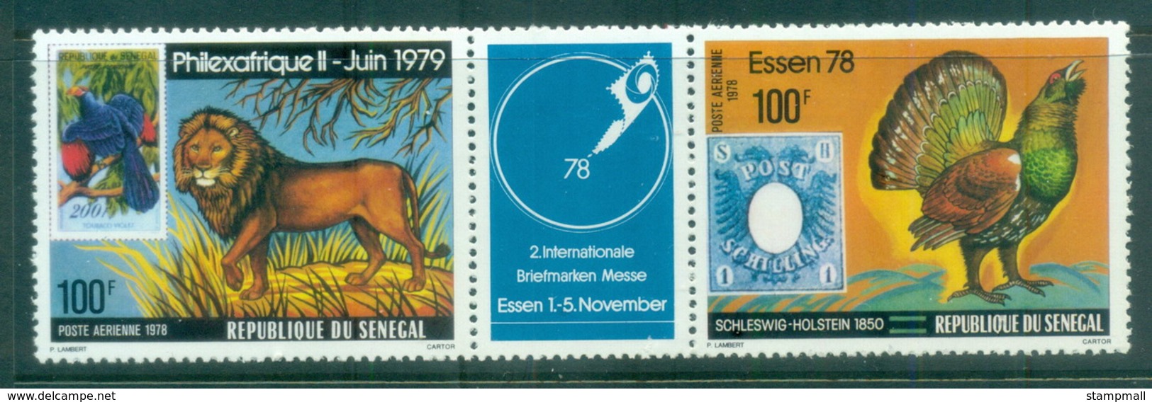 Senegal 1978 Philexfrance, Bird, Lion MUH - Senegal (1960-...)