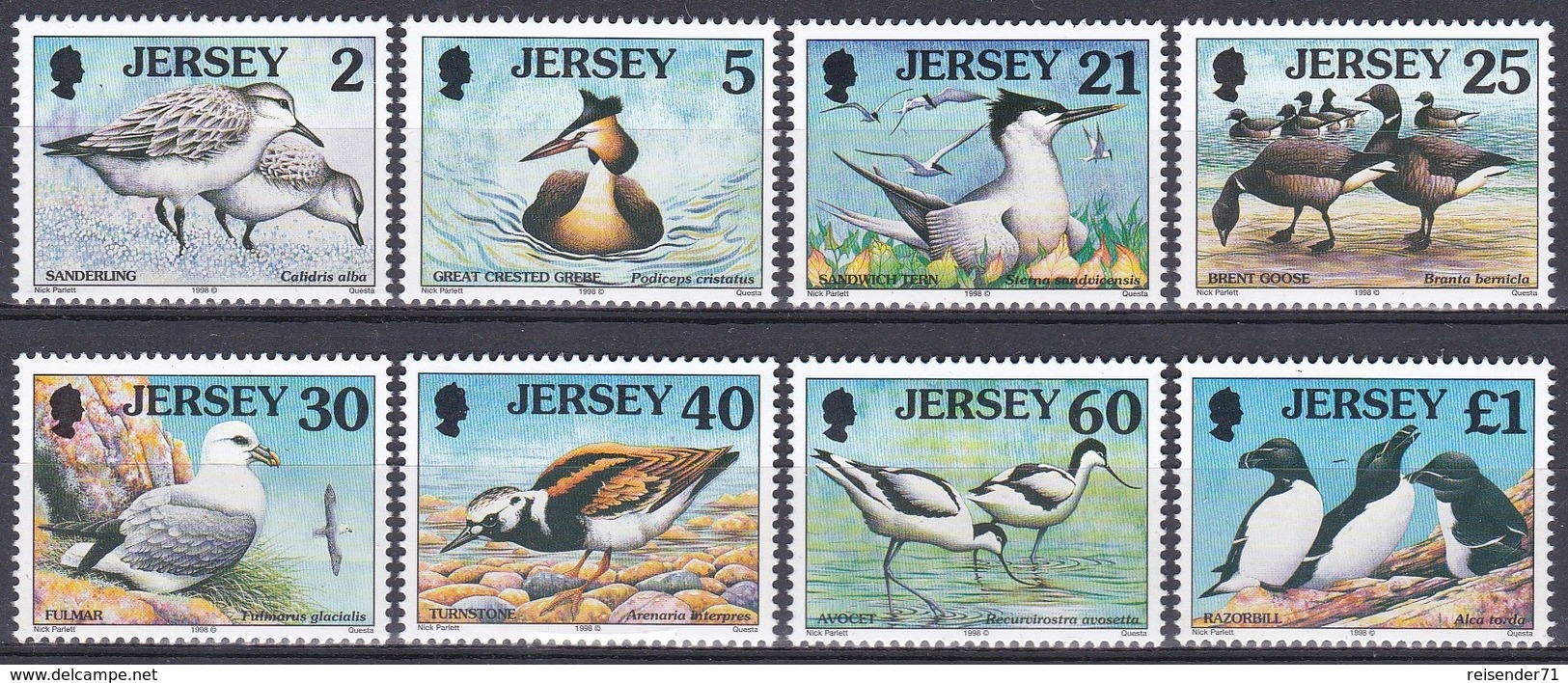 Jersey 1998 Tiere Fauna Animals Vögel Birds Oiseaux Aves Uccelli Seevögel Seabirds Watvögel Waders, Mi. 813-0 ** - Jersey