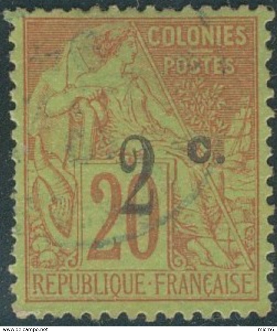 Réunion 1892-1901 - N° 45a (YT) N° 45 (AM) Type II Oblitéré. - Oblitérés