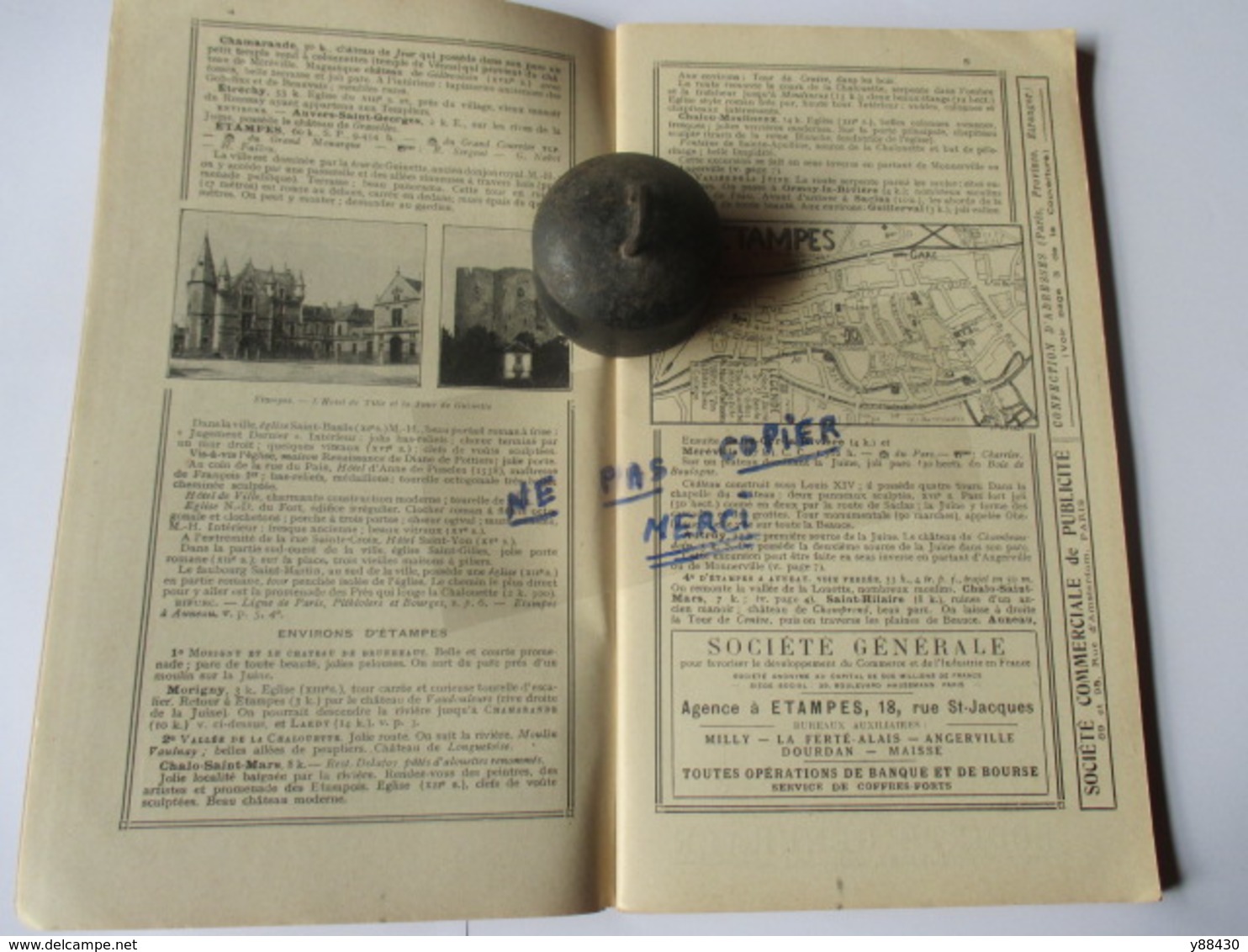 Livret Guides Du Touriste De 1923 -TOURAINE - Orléanais / Blésois / Maine / Anjou / Loire - 100 Pages - 20 Photos - Dépliants Touristiques