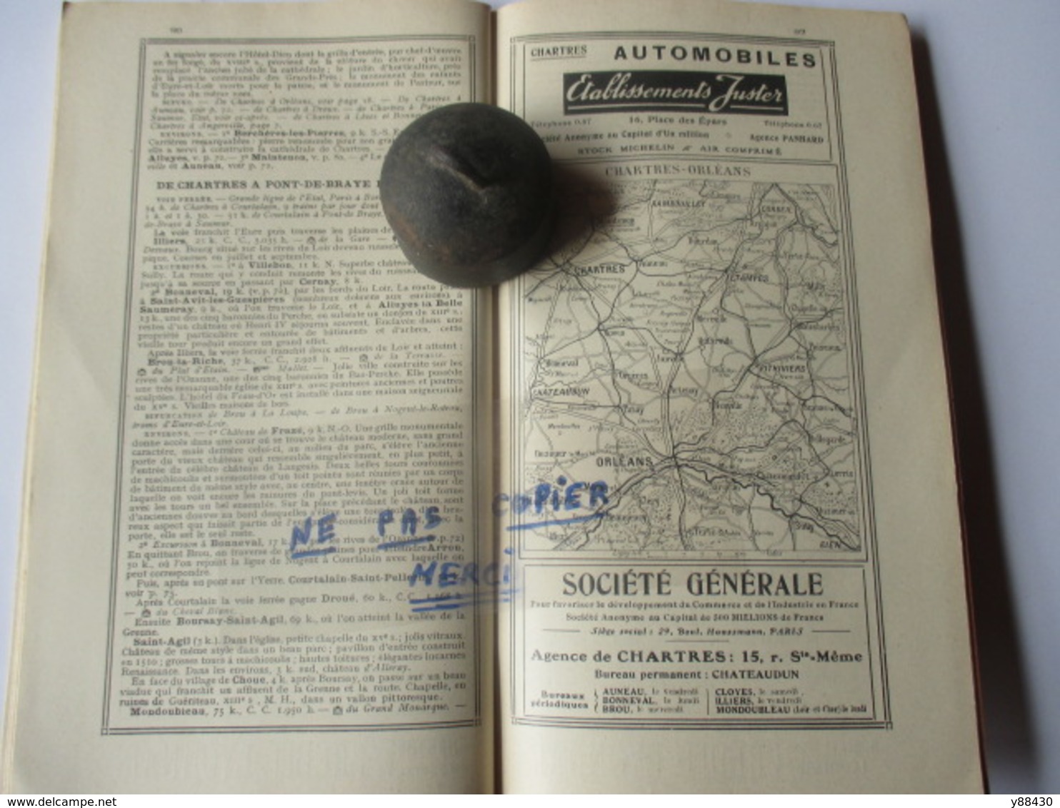 Livret Guides du Touriste de 1923 -TOURAINE - Orléanais / Blésois / Maine / Anjou / Loire - 100 pages - 20 photos
