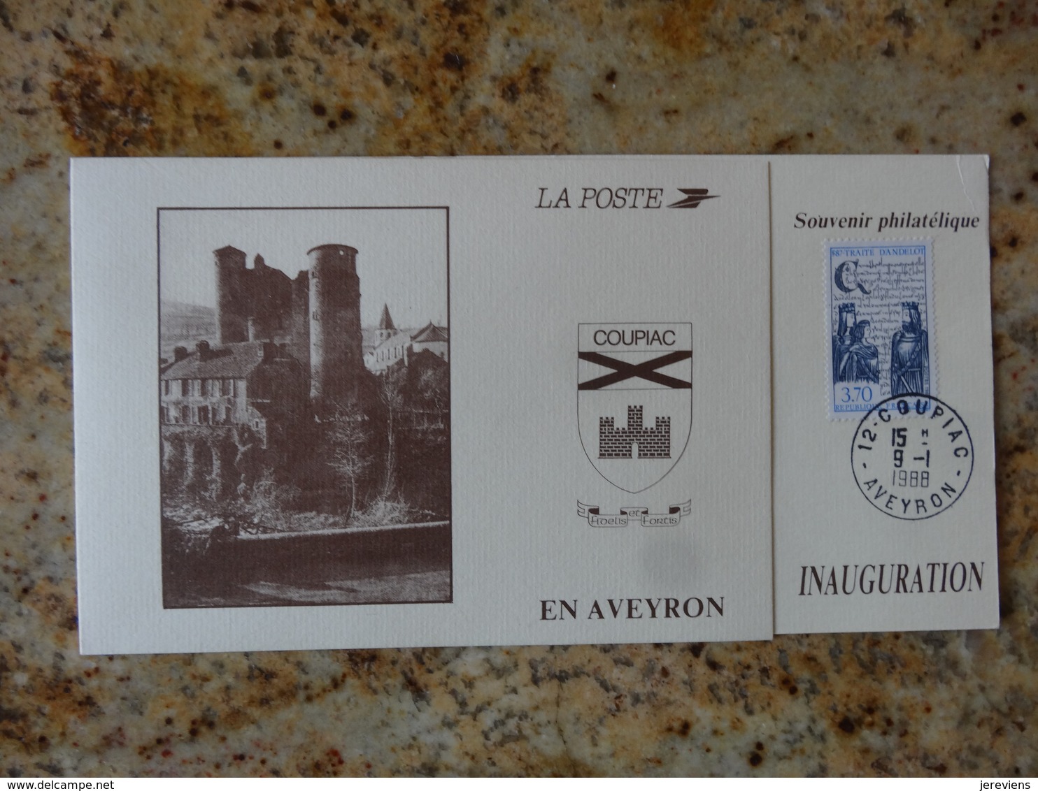 Coupiac Aveyron Inauguration Du Bureau De Poste 1988 - Documents De La Poste