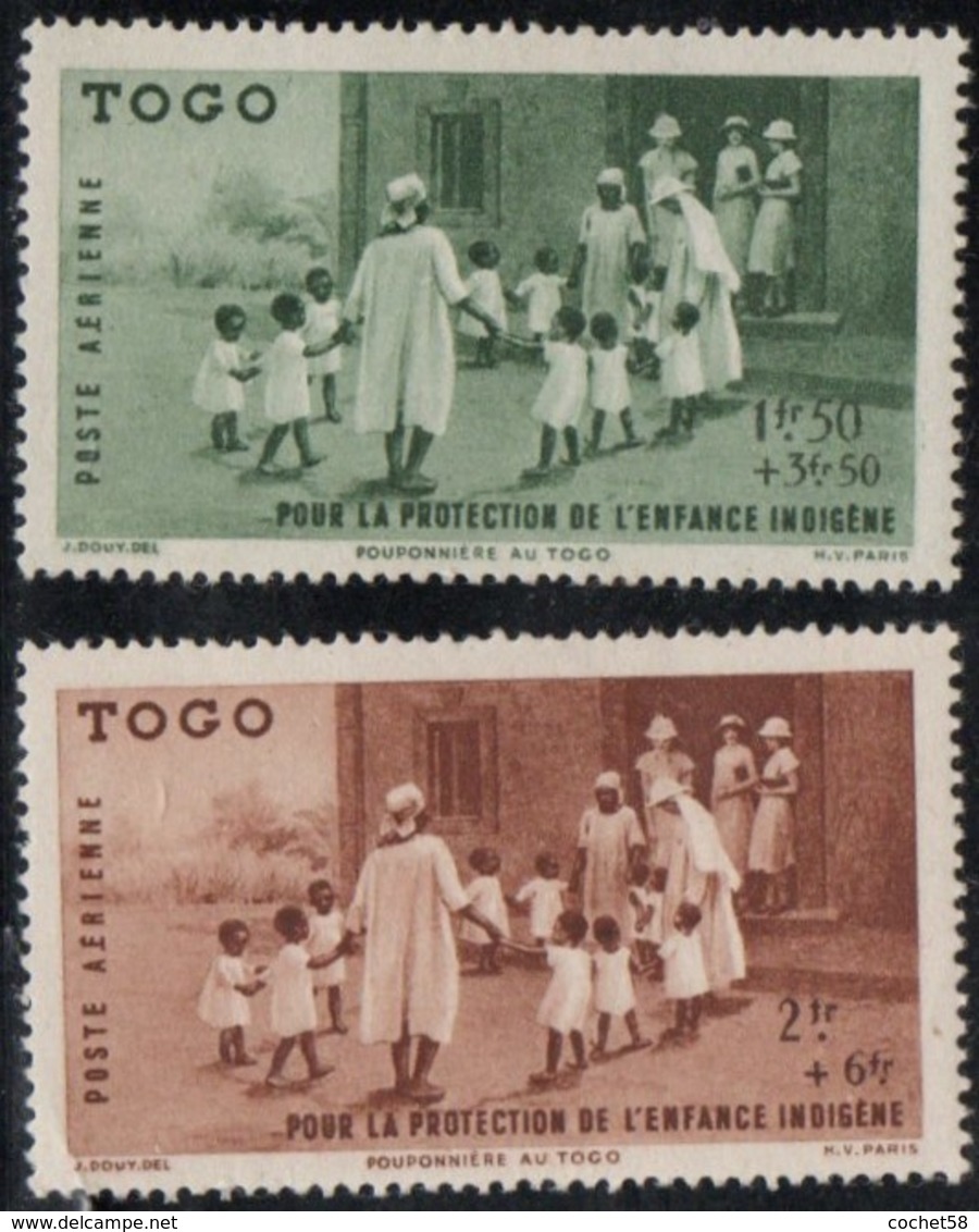 TOGO N° 6-7 P.a. - 1942 Protection De L'Enfance Indigène & Quinzaine Impériale (PEIQI)