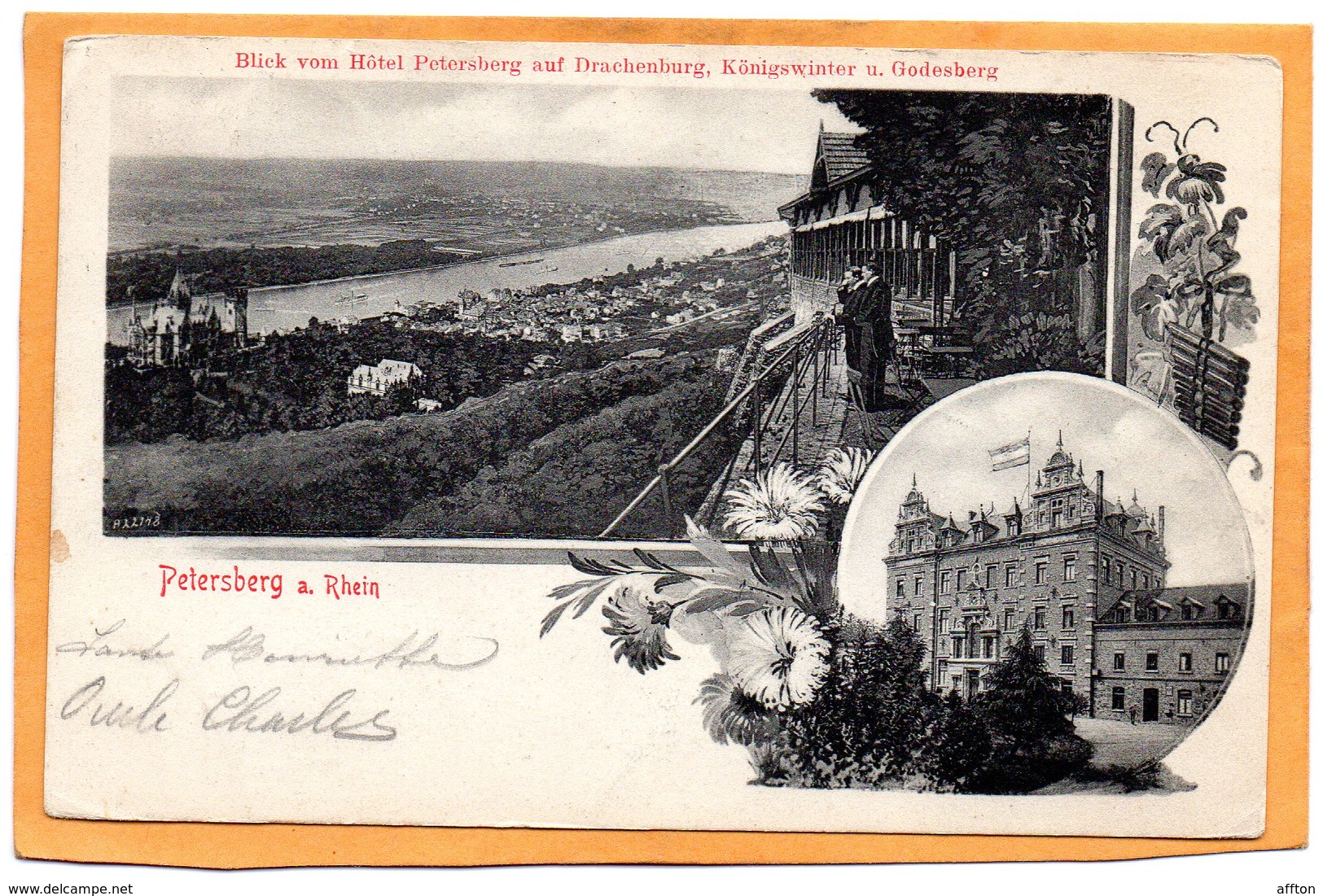 Petersberg Am Rhein Germany 1907 Postcard - Petersberg