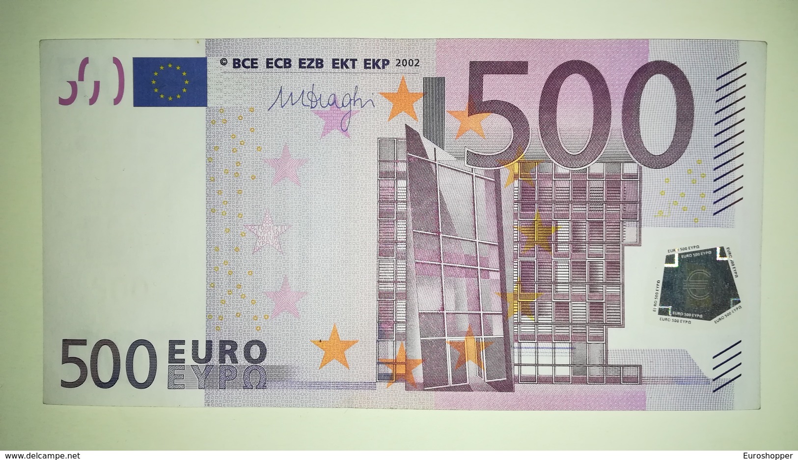 EURO- AUSTRIA 500 EURO (N) F008 SIGN DRAGHI - 500 Euro