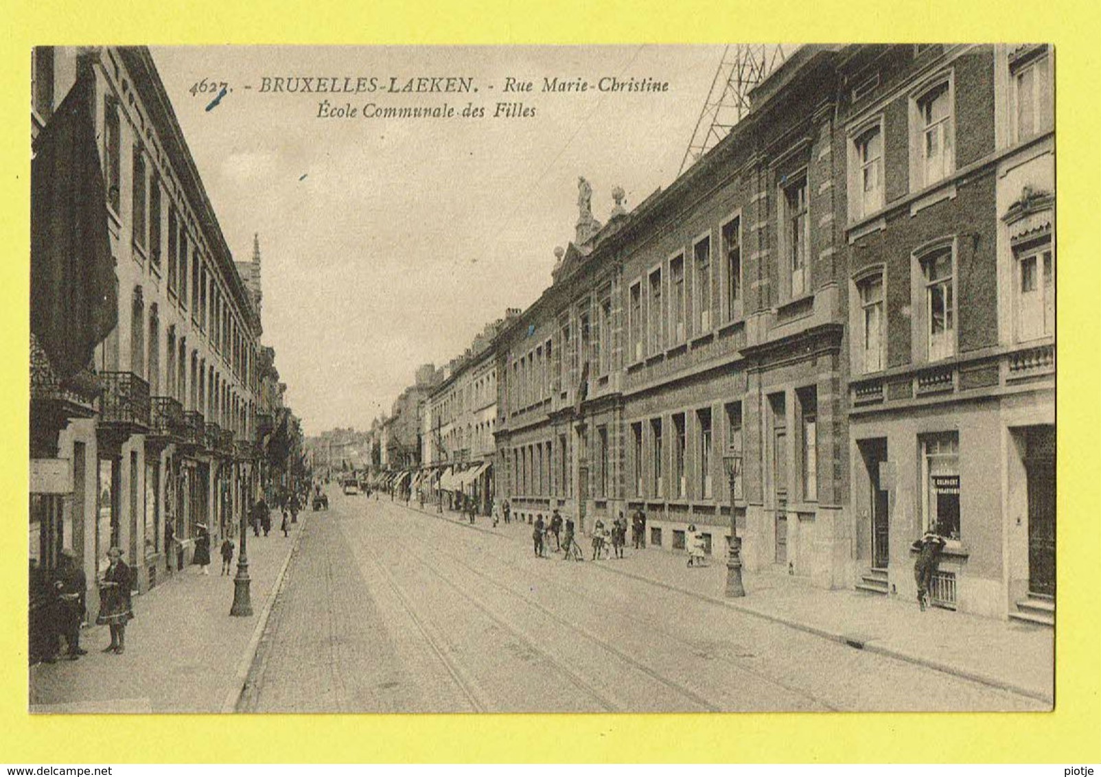 * Laken - Laeken (Brussel - Bruxelles) * (Henri Georges, Nr 4627) Rue Marie Christine, école Communale Des Filles School - Laeken