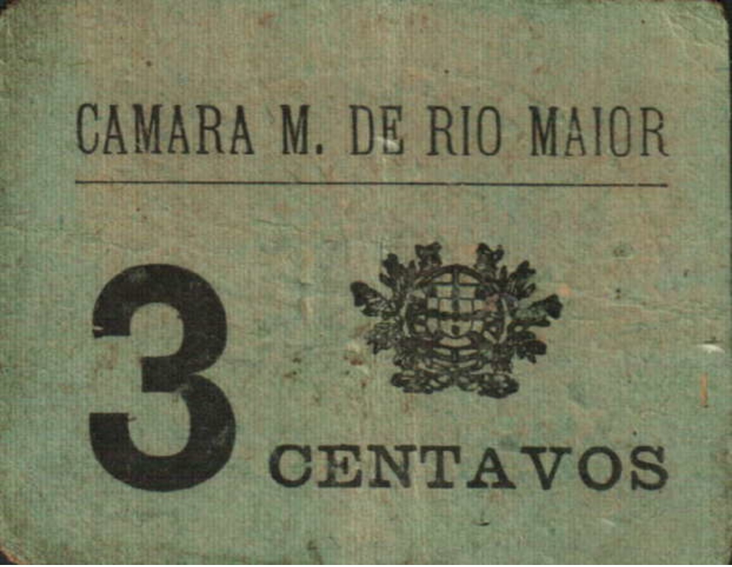 3 CENTAVOS - CÂMARA MUNICIPAL DE RIO MAIOR - Portugal