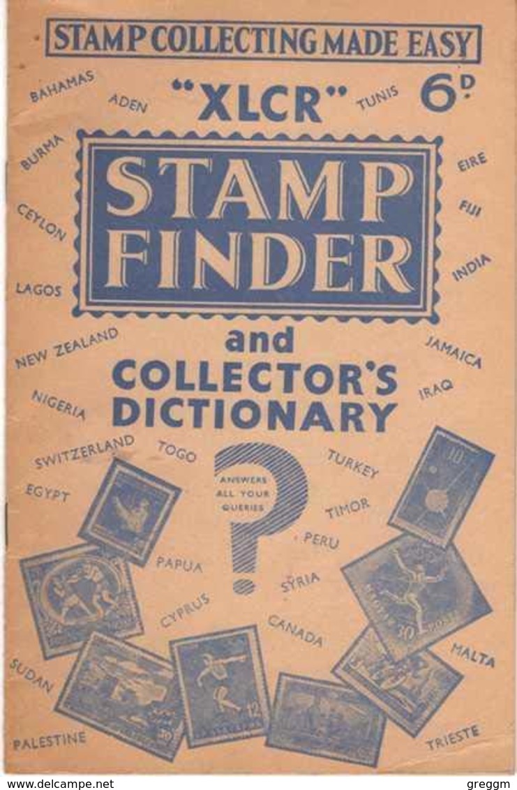 XLCR Stamp Finder And Collectors Dictionary Good Condition Possibly From The Late 1950's But No Date. - Books On Collecting