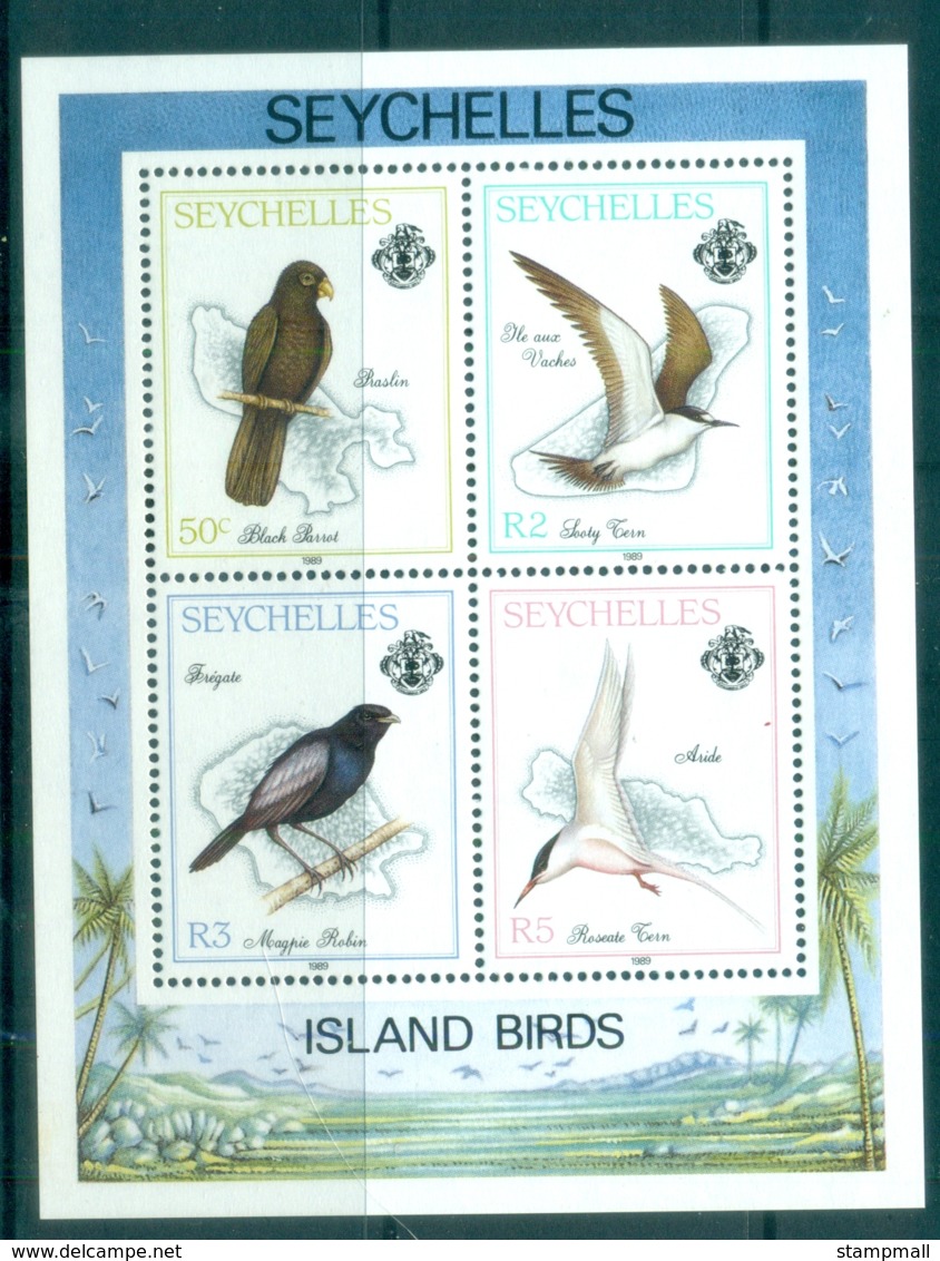 Seychelles 1989 Island Birds MS MUH - Seychellen (1976-...)