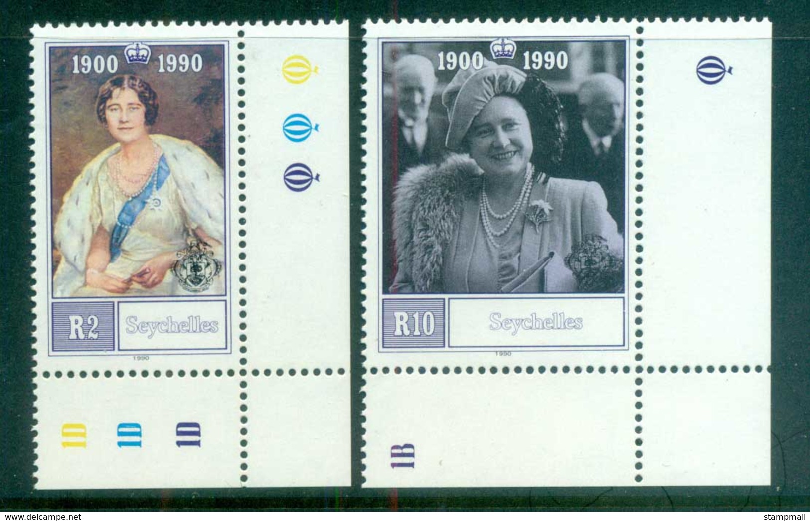 Seychelles 1990 Queen Mother 90th Birthday MUH Lot81239 - Seychelles (1976-...)