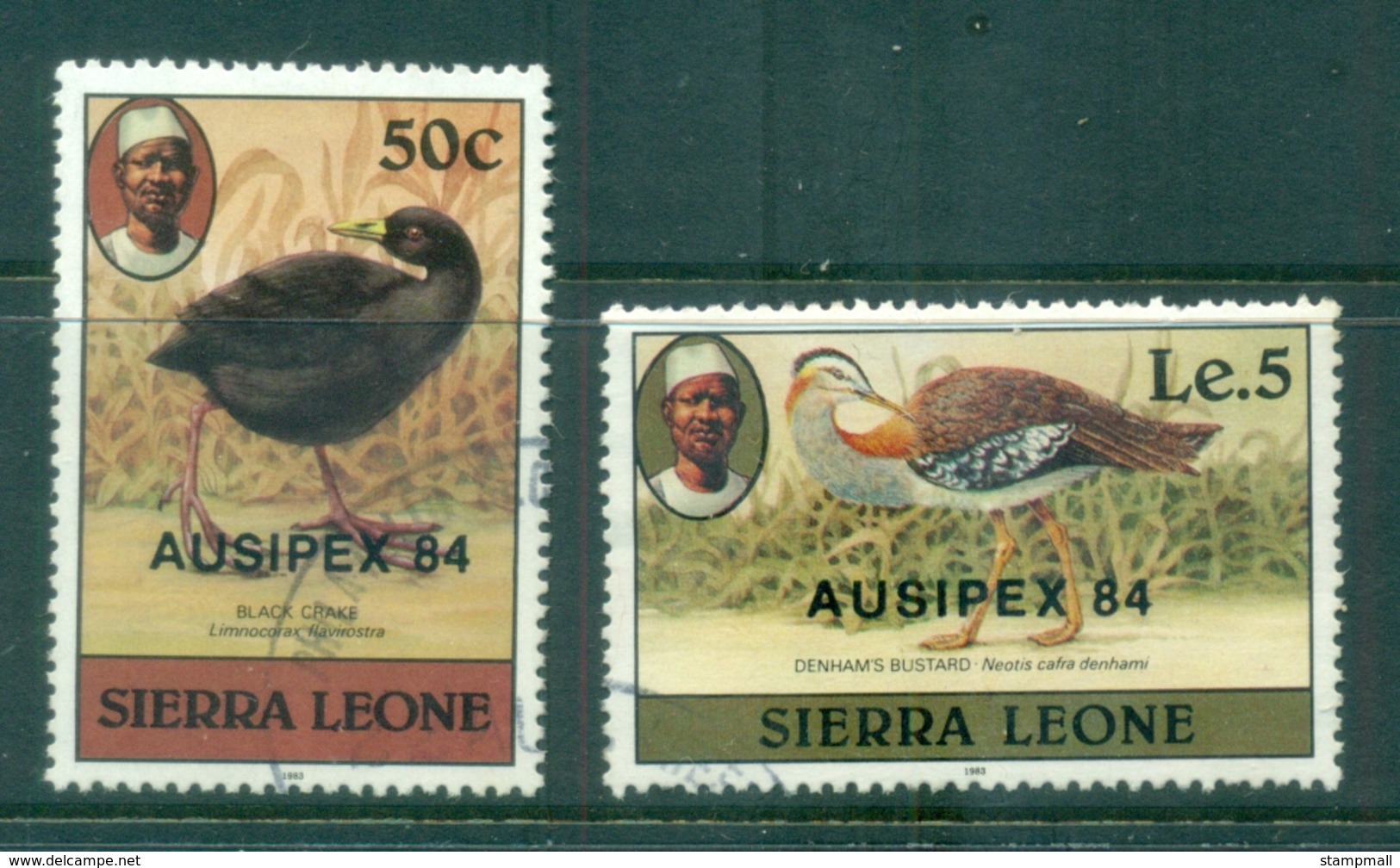 Sierra Leone 1984 Birds Surch Ausipex MUH - Sierra Leone (1961-...)